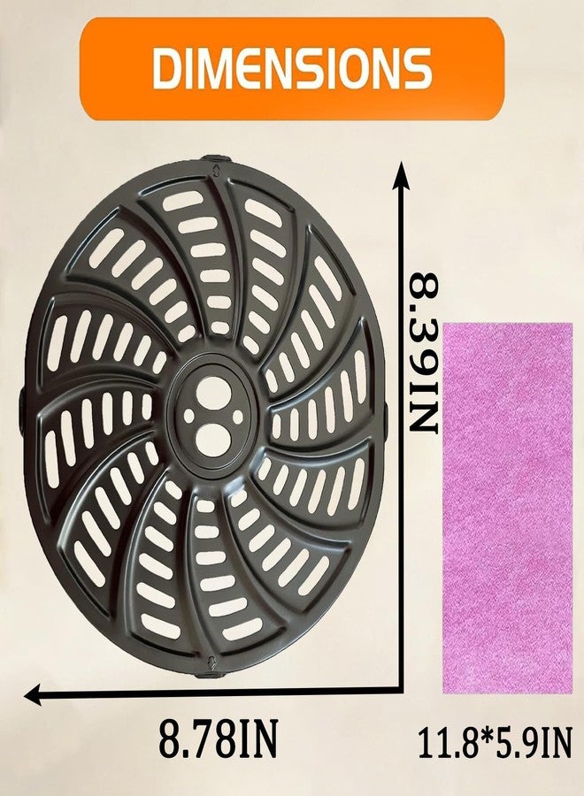 GSZN صينية شواء GSZN سعة 5 كوارت لقلايات جورميا الهوائية GAF536/GAF556/GAF566، صينية شواء مطورة، رف داخلي، صينية قلي مقرمشة، رف شبكي لقلايات جورميا الهوائية سعة 5 كوارت، آمنة للغسل في غسالة الأطباق - Image 3