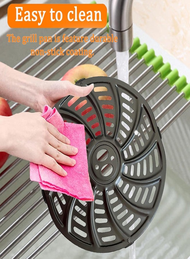 GSZN صينية شواء GSZN سعة 5 كوارت لقلايات جورميا الهوائية GAF536/GAF556/GAF566، صينية شواء مطورة، رف داخلي، صينية قلي مقرمشة، رف شبكي لقلايات جورميا الهوائية سعة 5 كوارت، آمنة للغسل في غسالة الأطباق - Image 5