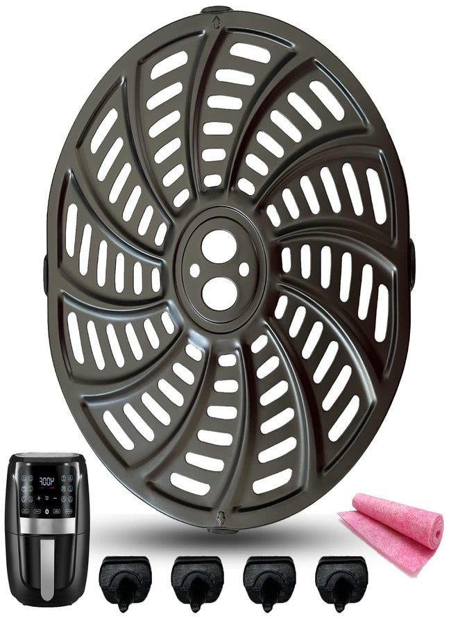 GSZN صينية شواء GSZN سعة 5 كوارت لقلايات جورميا الهوائية GAF536/GAF556/GAF566، صينية شواء مطورة، رف داخلي، صينية قلي مقرمشة، رف شبكي لقلايات جورميا الهوائية سعة 5 كوارت، آمنة للغسل في غسالة الأطباق - Image 1