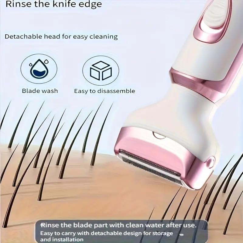 AVNISH 4-in-1 Multi Trimmer for Women Shaver Electric Facial Razor, Rechargeable Cordless Multipurpose Hair Remover Shaver Face, Leg, Eyebrow, Underarms, Bikini Trimmer, 60 minutes Runtime, White - Image 4