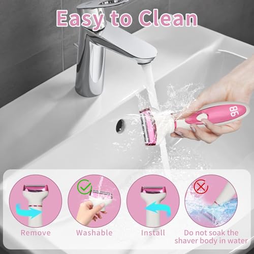 AVNISH 4-in-1 Multi Trimmer for Women Shaver Electric Facial Razor, Rechargeable Cordless Multipurpose Hair Remover Shaver Face, Leg, Eyebrow, Underarms, Bikini Trimmer, 60 minutes Runtime, White - Image 5