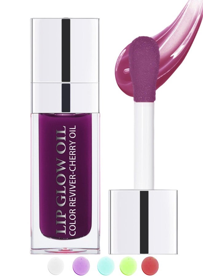 LYSdefeu Glow Reviver Lip Oil Moisturizing Lip Gloss for Dry Lips, Clear Lip Oil with Plumping, Hydrating Effects, Women's Makeup Gift (#006 Berry) - Image 1