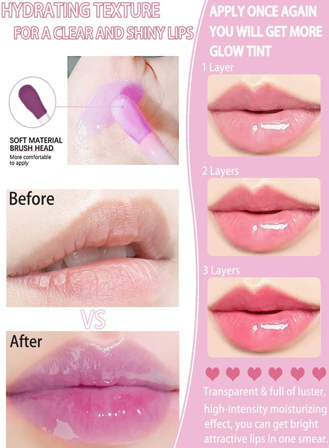 LYSdefeu Glow Reviver Lip Oil Moisturizing Lip Gloss for Dry Lips, Clear Lip Oil with Plumping, Hydrating Effects, Women's Makeup Gift (#006 Berry) - Image 5