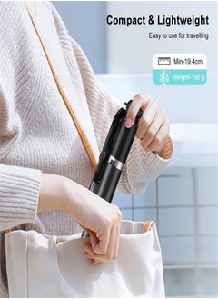 ZUKIMM Selfie Stick with Light, Long Selfie Stick with Tripod Stand, Bluetooth Mobile Selfie Stick for Mobile Phone, Makeup,Selfie, Vlogging, Youtube, Live, iphone (104cm black)  - Image 5
