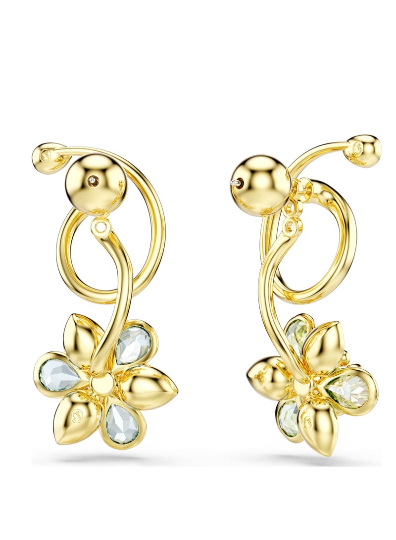 أقراط متدلية من إيديليا، تصميم غير متماثل، قطع مختلطة، زهرة، متعددة الألوان، مطلية بالذهب - 5709025 - Image 4