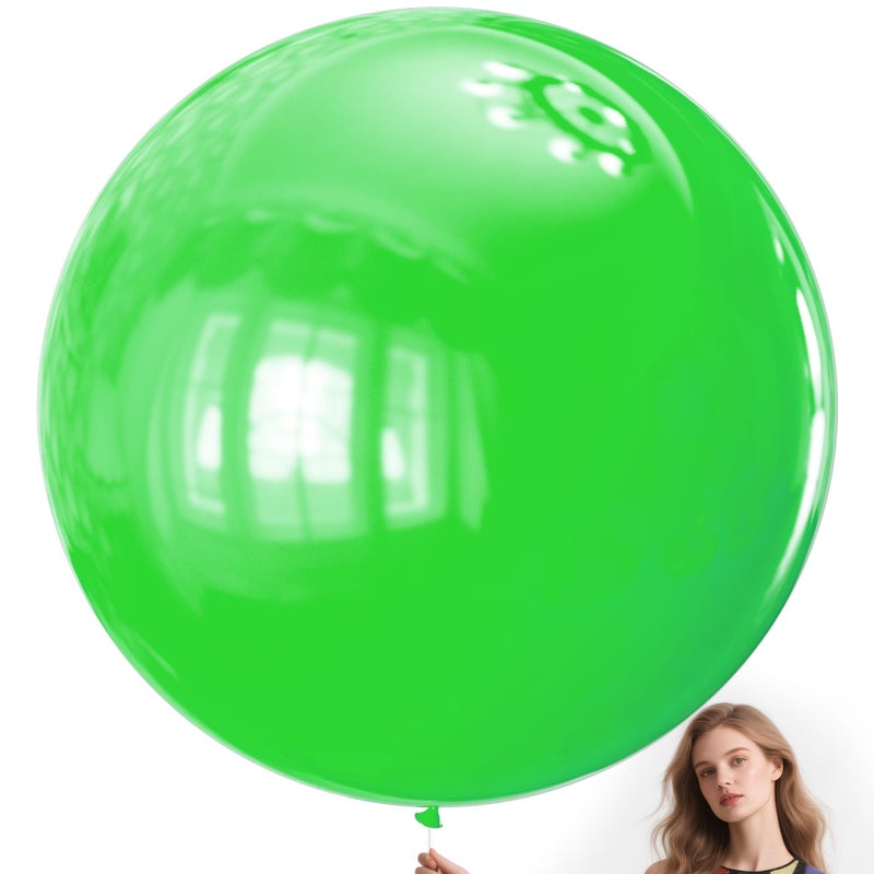 KAWKALSH Lime Green Balloons 9pcs 36 Inch Extra Large Big Jumbo Giant Neon Yellowish Light Green Latex Balloons for Graduation Halloween Summer Baby Showers Birthday Party Decorations - Image 3