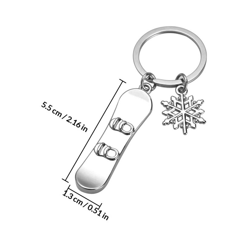 💍 إكسسوارات تزلج حلقة مفتاح مزخرفة من سبائك الزنك - Image 2