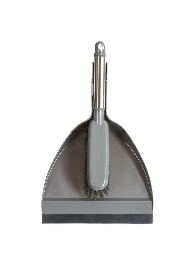 Five Simply Smart Silver & Clean Durable Dustpan and Brush Set Grey  32 x 8.5 x 22 cm 141348 - Image 3