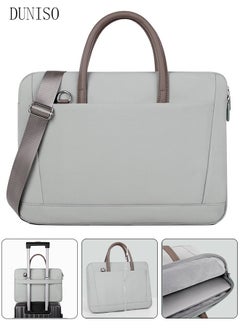 DUNISO 14 Inch Laptop Bag Lightweight Computer Bag Travel Business Briefcase Water Resistance Shoulder Messenger Bag Crossbody Bag for Men and Women Work Office  - Image 1