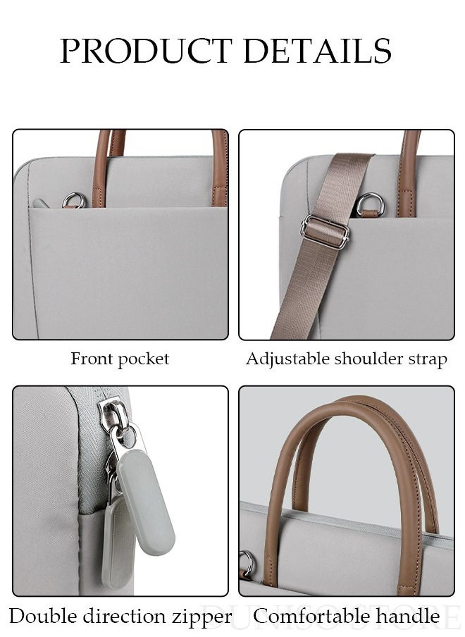 DUNISO 14 Inch Laptop Bag Lightweight Computer Bag Travel Business Briefcase Water Resistance Shoulder Messenger Bag Crossbody Bag for Men and Women Work Office  - Image 2