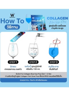 Wink White Wink White Collagen+ Blue Hya Drink Mix - 15 Sachets | 10,000mg Marine Collagen with Ceramide & Mushroom Extract | Sugar-Free Beauty Supplement  - Image 4