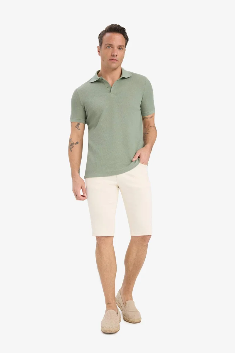 ديفاكتو Slim Fit Denim Bermuda