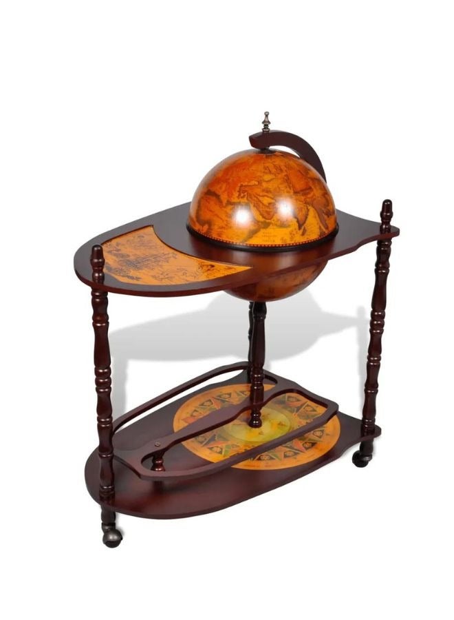 vidaxl vidaXL Globe Bar Wine Stand Eucalyptus Wood Freestanding - Image 1