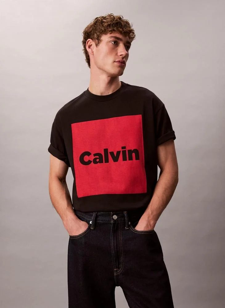 Calvin Klein Jeans Logo Box Graphic Relaxed T-Shirt
