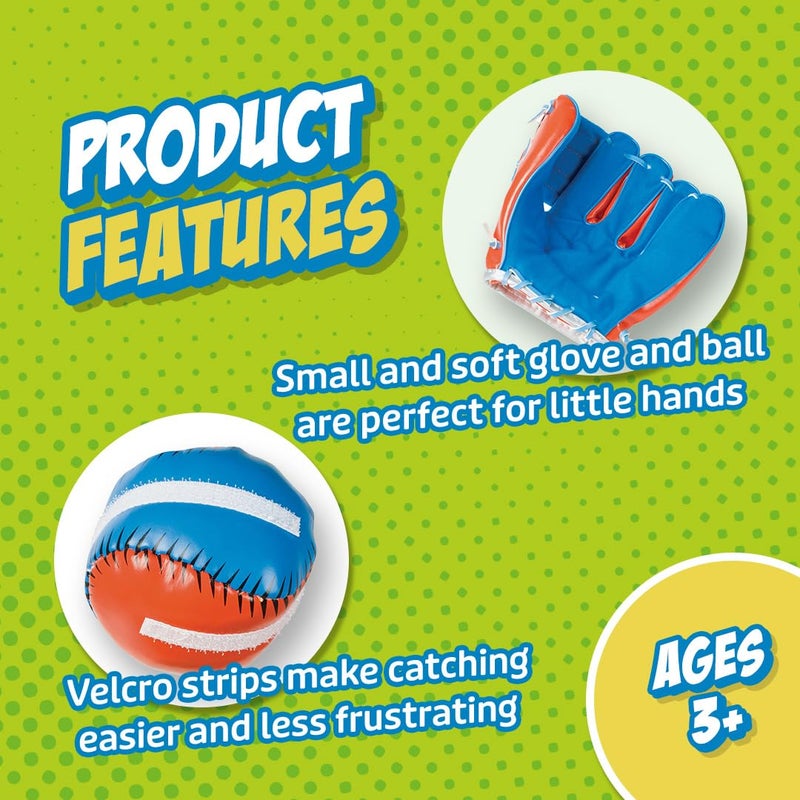Toysmith Get Outside Go! Easy Catch Ball & Glove Set Super Sport Outdoor Active Play Baseball by Toysmith (Packaging May Vary) Small - Image 5