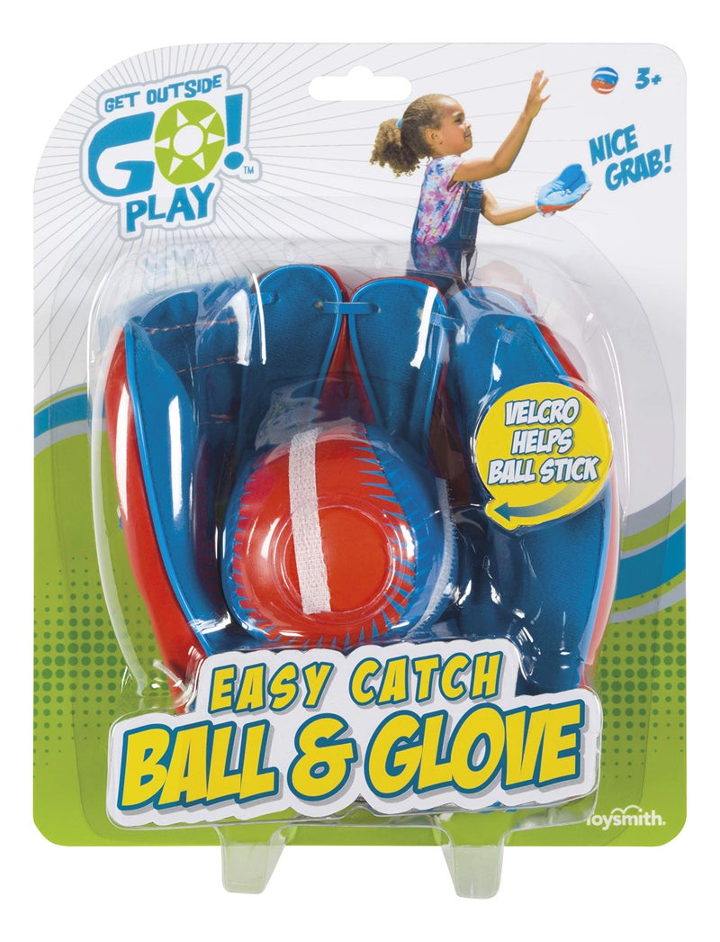 Toysmith Get Outside Go! Easy Catch Ball & Glove Set Super Sport Outdoor Active Play Baseball by Toysmith (Packaging May Vary) Small - Image 1