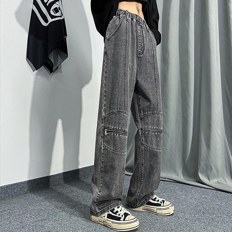 Unisex Classic Denim Jeans Loose Fit Daily Outdoor Wear - Image 3