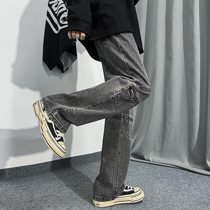Unisex Classic Denim Jeans Loose Fit Daily Outdoor Wear - Image 4