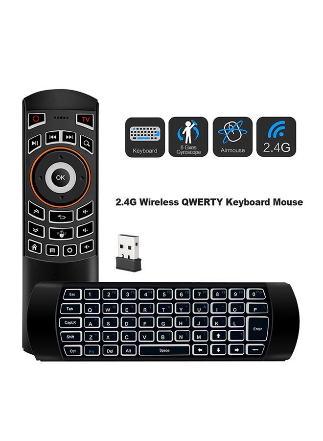 Wireless Remote Control 6-Axis Motion Sensing For Smart Android TV Black