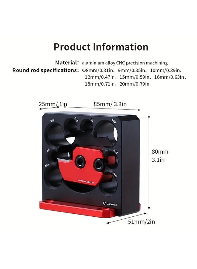 أداة ضبط قابلة للتعديل لصنع الدوابل بفتحات 8 مع إدراجات كربيدية لمثاقب النجارة 8-20 مم - Image 3