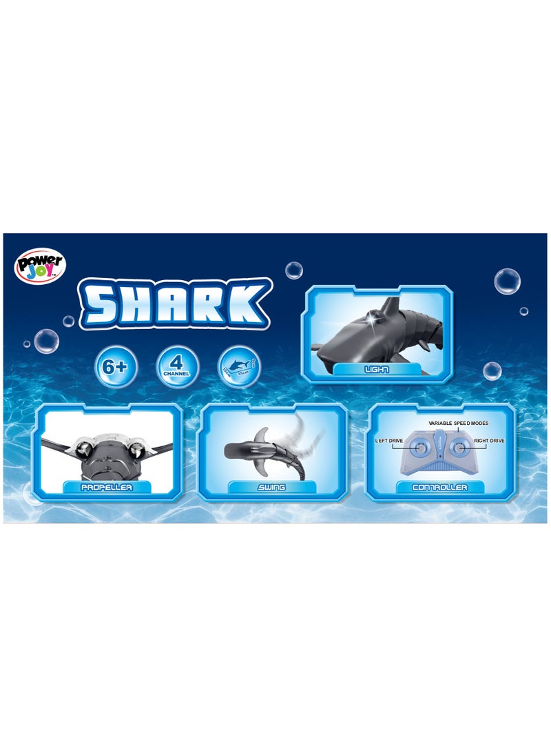 Power Joy Power Joy Remote Control Shark 2.4G with Light | Toy Shark | Gift for Kids  - Image 3