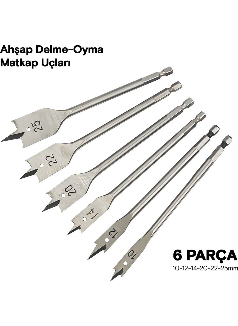 Hesaplı Hırdavat Affordable Hardware Leaf Drill Bit Set 6 Piece Wooden Wood Carving Butterfly Set  - Image 2