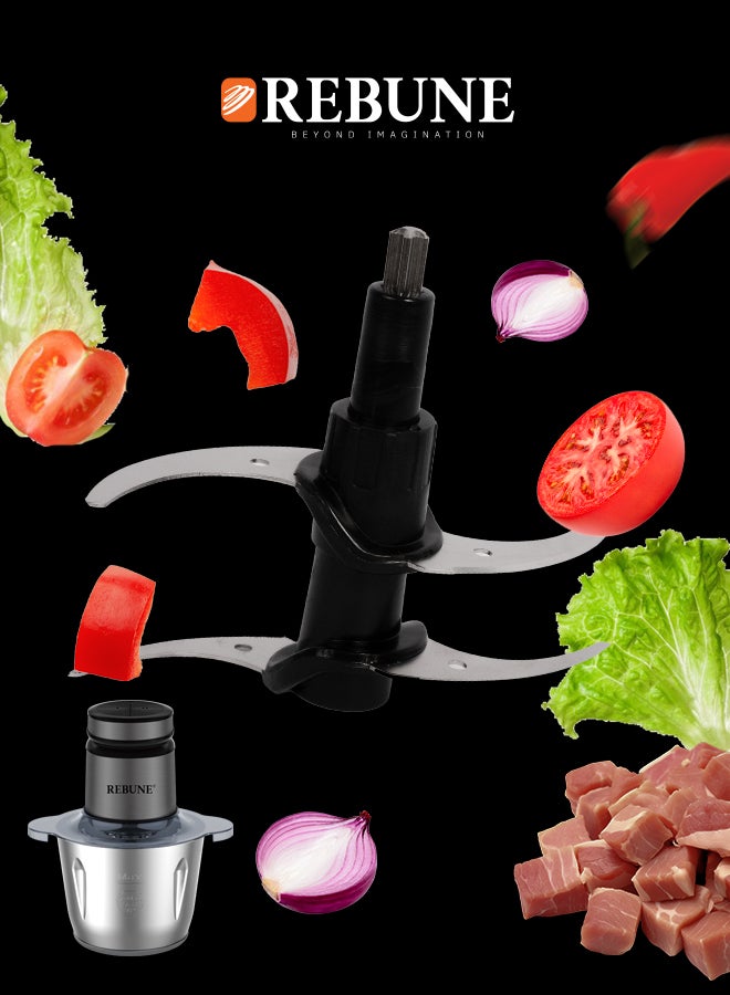 REBUNE Stainless Steel Meat And Vegetable Grinder 3 L 500 W RE-2-164 Silver - Image 4
