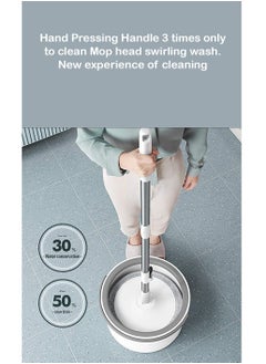 Cordova Spin Mop for Professional Floor Cleaning with Aluminium Handle and Washable Microfiber Pads  - Image 3