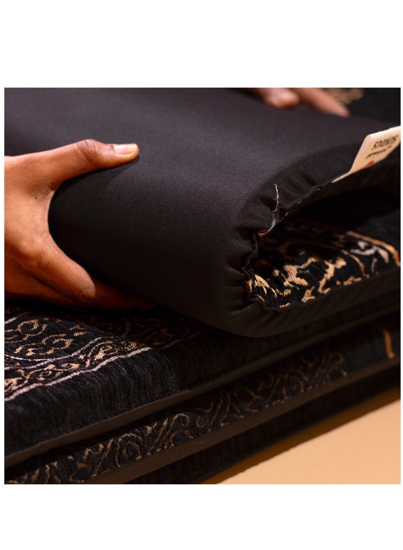 SUNDUS Prayer Mat With 2 Layer Of Memory Foam Black Stone Desgin 110x65x cm The Thickness Of The Sponge Is Approximately 3 cm - Image 2