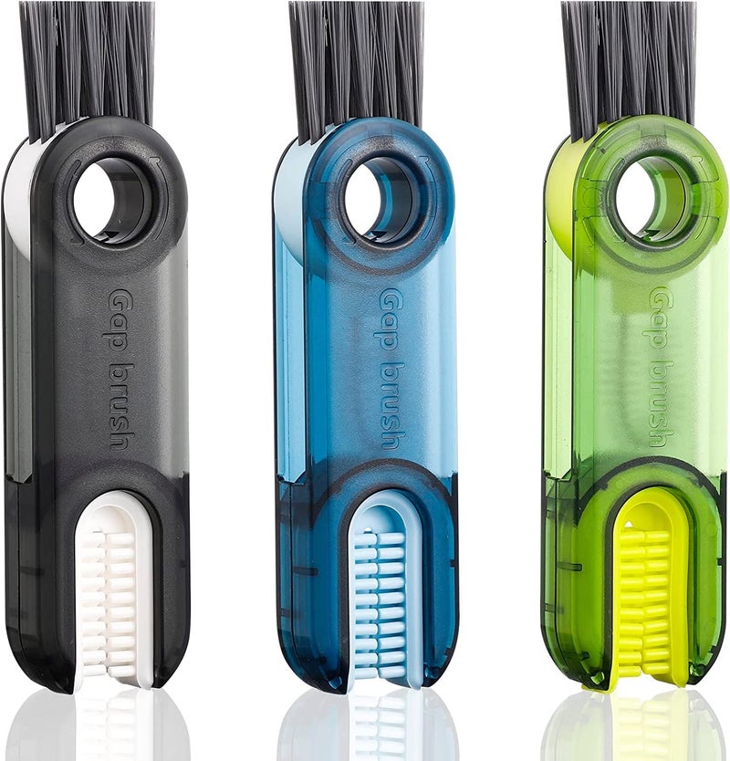JICOOT 1PCS 3 in 1 Multifunctional Cleaning Brush, Water Bottle Cleaner Brush, Multipurpose Bottle Gap Cleaner Brush, Tiny Cleaning Brush, Home Kitchen Cleaning Tools - Bottle Cleaning Crevice Brush - Image 3