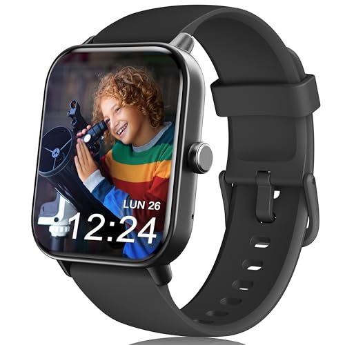 KALINCO Kids Smart Watch, Fitness Tracker No Phone Need, IP68 Waterproof Swimming Smartwatch, 1.8'' Fitness Activity Tracker Watch 100 Sports Modes, Alarm, HR & Sleep Monitor Pedometer for 7+ Boys Girls Teens - Image 1