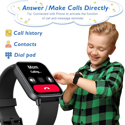 KALINCO Kids Smart Watch, Fitness Tracker No Phone Need, IP68 Waterproof Swimming Smartwatch, 1.8'' Fitness Activity Tracker Watch 100 Sports Modes, Alarm, HR & Sleep Monitor Pedometer for 7+ Boys Girls Teens - Image 5