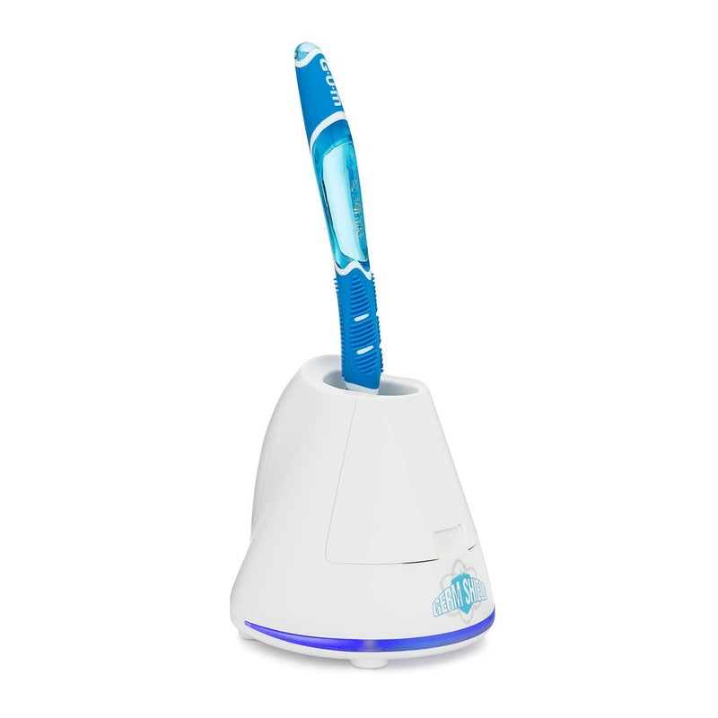 TAO Clean Germ Shield UV Toothbrush Sanitizer â€“ Universal Cleaning Station that Accommodates all Manual and Electric Toothbrushes, Travel Friendly, Kills 99.9% of Germs - Image 1