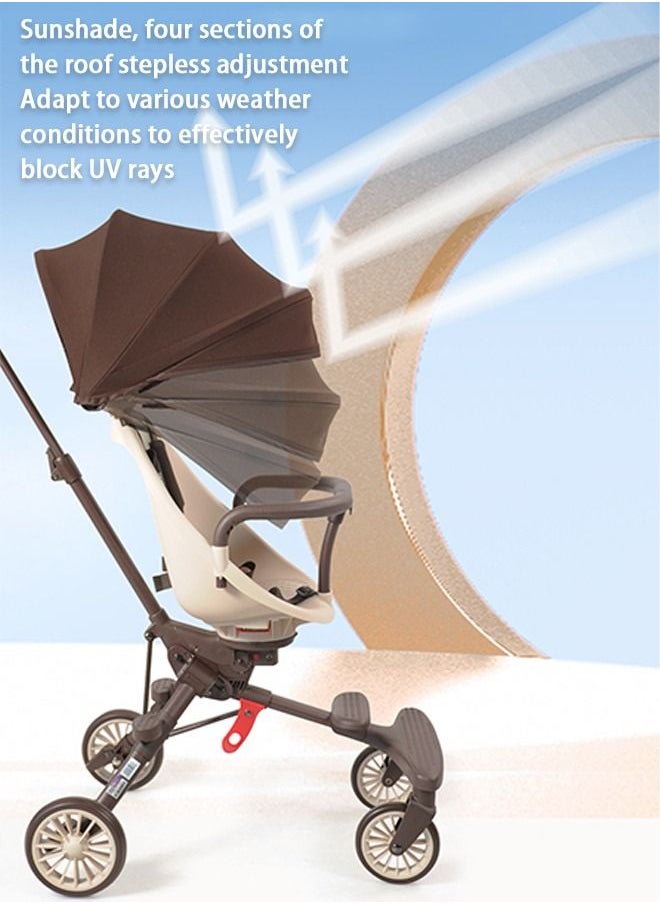 baobaohao - V7 Lightweight and Compact Baby Stroller with One Hand Easy Fold, Adjustable Handles and Soft Ride Wheels - Image 1