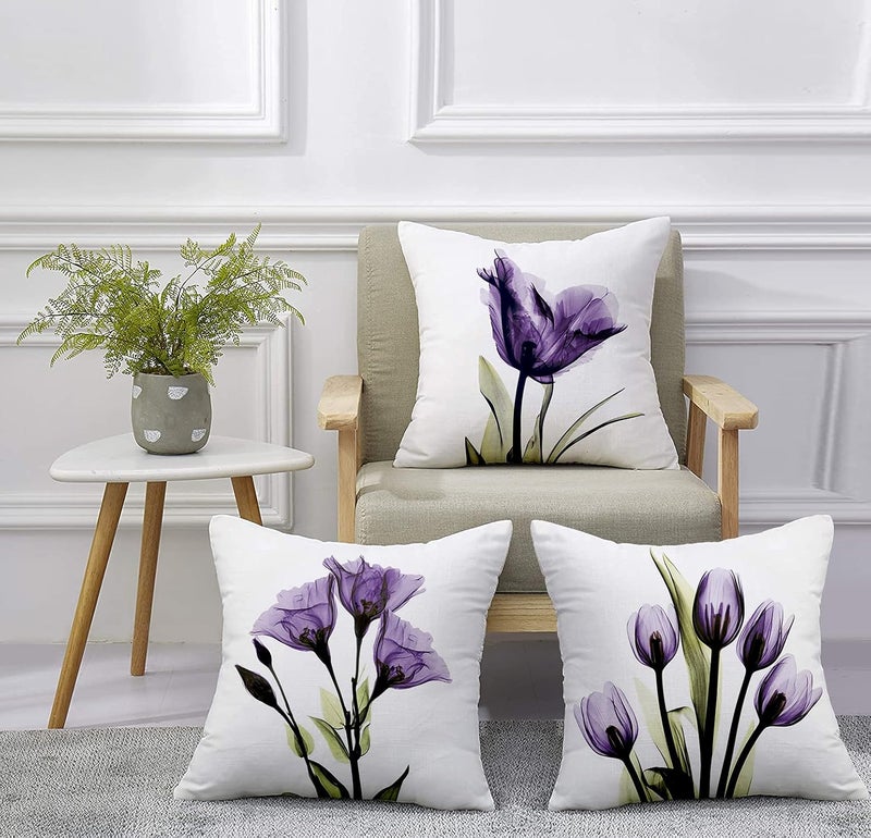 homewards Satin Digital Printed Cushion Covers 16x16 Inches Multicolour Set of 5 - Image 2