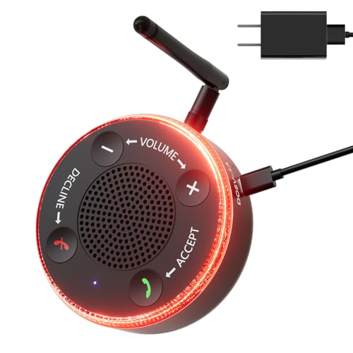 Generturbo Cell Phone Ringer Amplifier & Flasher 164ft Bluetooth Range, 116dB External Ringer for Cell Phone with Big Buttons for Call Answer, Bluetooth Phone Ringer for Seniors & Hearing Impaired, iOS/Android - Image 1
