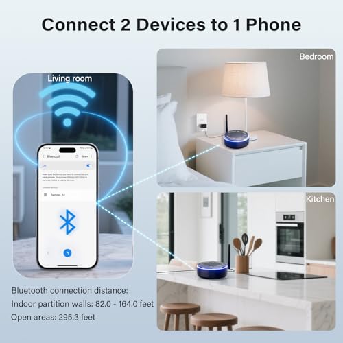 Generturbo Cell Phone Ringer Amplifier & Flasher 164ft Bluetooth Range, 116dB External Ringer for Cell Phone with Big Buttons for Call Answer, Bluetooth Phone Ringer for Seniors & Hearing Impaired, iOS/Android - Image 5