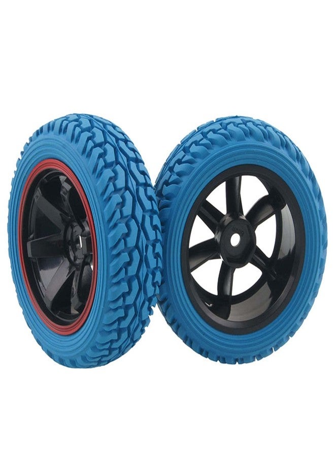 LAFEINA 1:10 Rally Car 75mm Rubber Tires and Wheel Rims for 1/10 Scale HSP 94123 HPI Kyosho Tamiya RC On Road Car(Blue) - Image 3