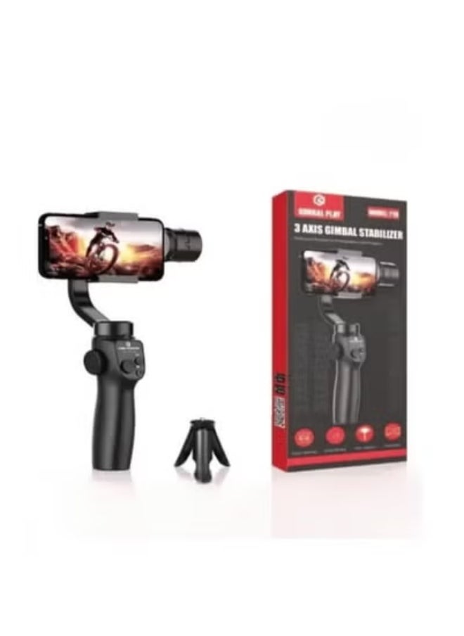 F10 3 Axis Foldable Smartphone Gimbal Stabilizer || Portable Handheld Video Stabilizer for iPhone & Android, Smooth Recording for Vlogging, Travel & Live Streaming, Adjustable Angle & Intelligent Tracking for Cinematic Content Creation Anywhere