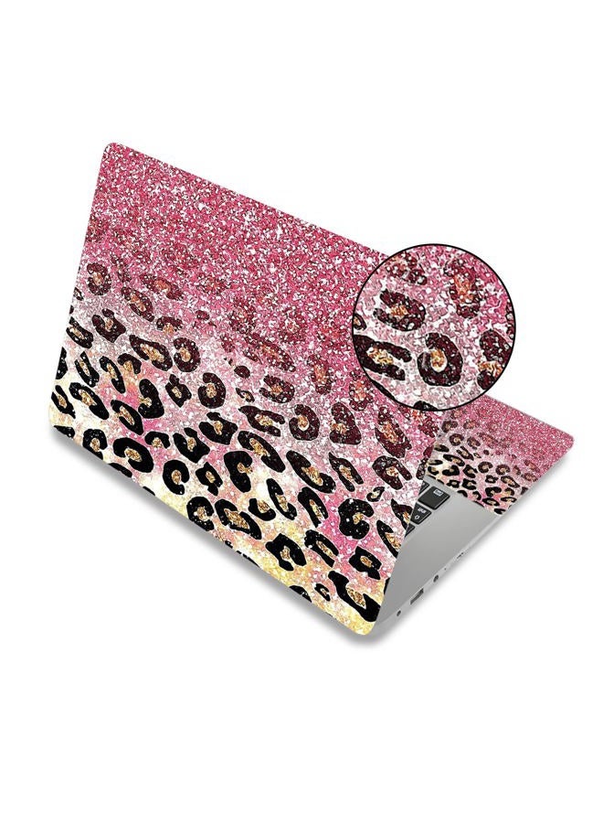 ARTSO 15.6 inch Laptop Notebook Skin Sticker Universal Soft Art Cover Decal Fits 12 13 13.3 14 15 15.4 15.6 inch Laptop Protector,Easy to Apply, Reusable, Pink Leopard Print - Image 2