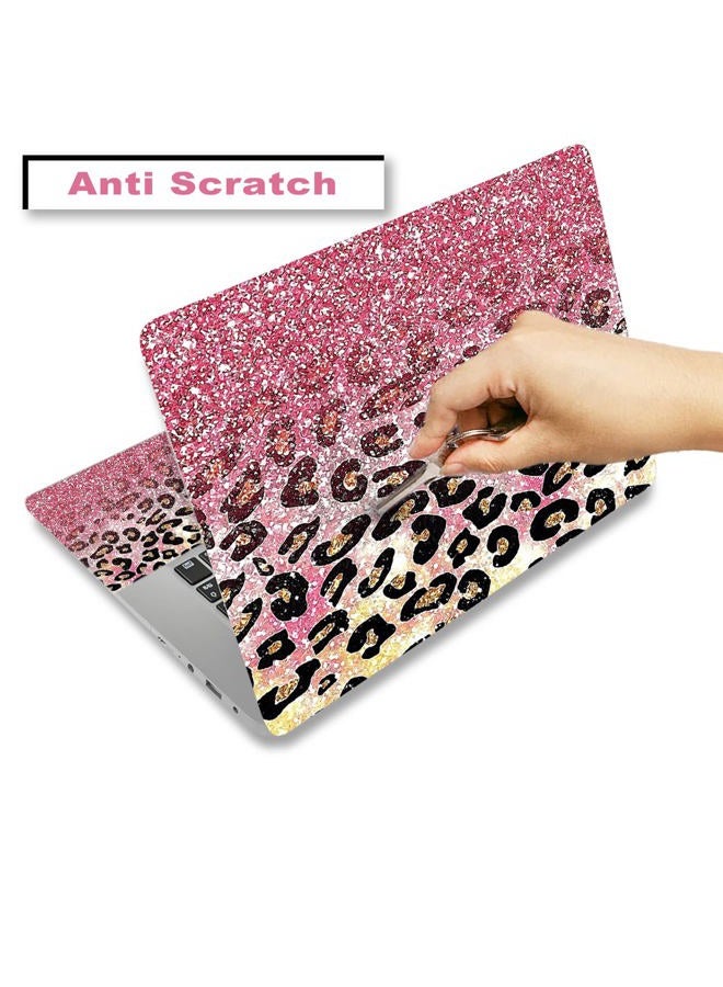 ARTSO 15.6 inch Laptop Notebook Skin Sticker Universal Soft Art Cover Decal Fits 12 13 13.3 14 15 15.4 15.6 inch Laptop Protector,Easy to Apply, Reusable, Pink Leopard Print - Image 3