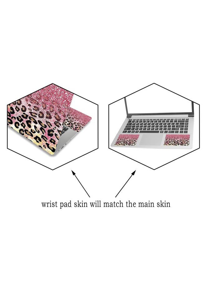 ARTSO 15.6 inch Laptop Notebook Skin Sticker Universal Soft Art Cover Decal Fits 12 13 13.3 14 15 15.4 15.6 inch Laptop Protector,Easy to Apply, Reusable, Pink Leopard Print - Image 4
