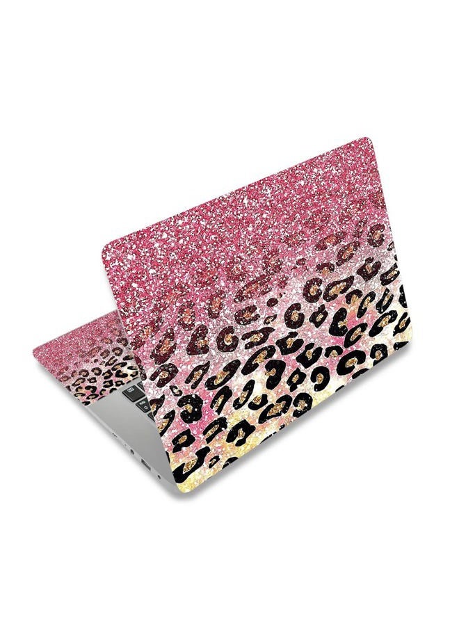 ARTSO 15.6 inch Laptop Notebook Skin Sticker Universal Soft Art Cover Decal Fits 12 13 13.3 14 15 15.4 15.6 inch Laptop Protector,Easy to Apply, Reusable, Pink Leopard Print - Image 1