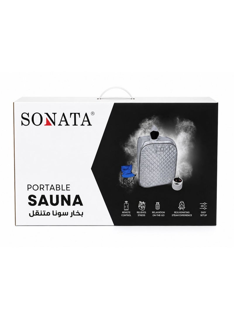 سوناتا ساونا، ساونا بخار، ساونا محمولة، خيمة ساونا منزلية لممارسة التمارين الرياضية واليوغا والبيلاتس؛ حمام ساخن مع كرسي. - Image 3