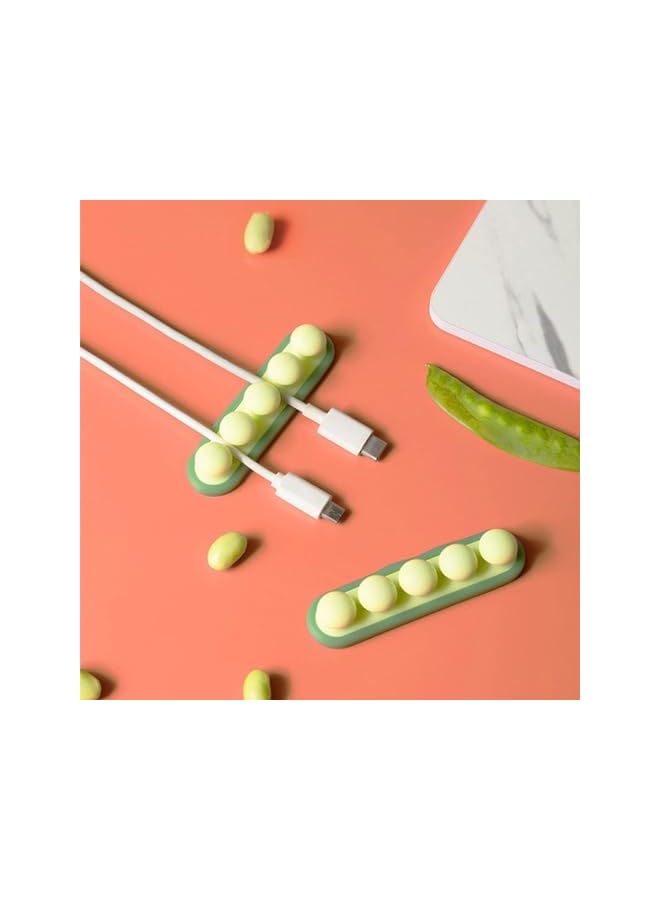 promass 3 Pack Pea Cable Clips, USB Cable Organizer, Charging Cord Holder, Wire Management for Car Office Desk Workbench Bedroom Bedside Nightstand - Image 4