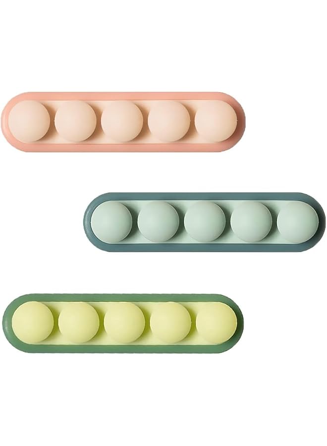 promass 3 Pack Pea Cable Clips, USB Cable Organizer, Charging Cord Holder, Wire Management for Car Office Desk Workbench Bedroom Bedside Nightstand - Image 1