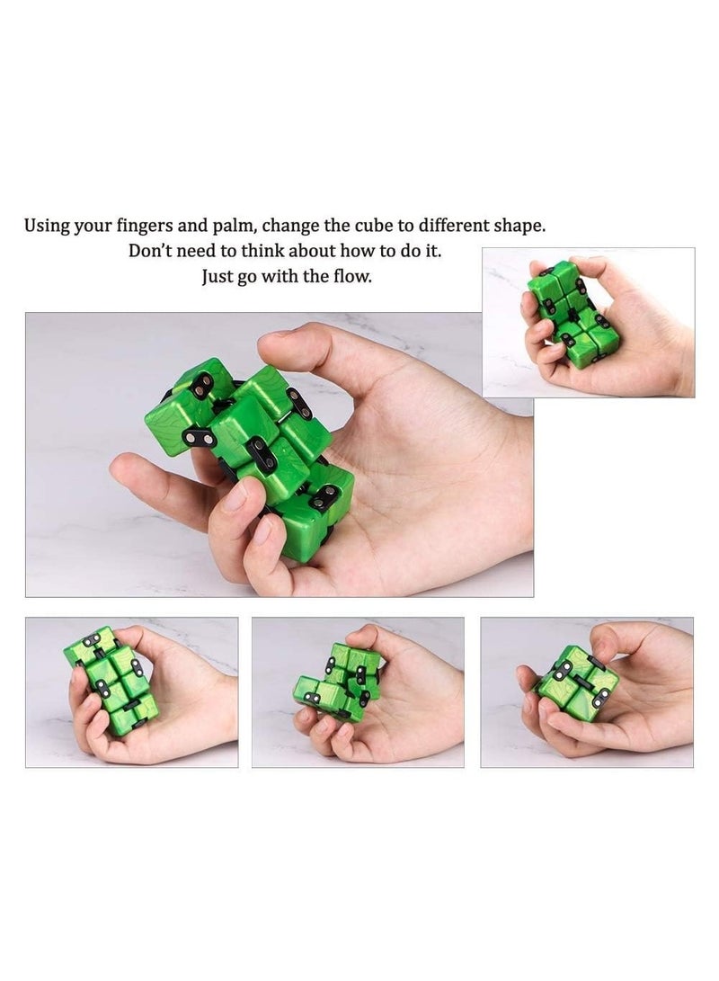 كي يي مكعب QiYi Infinity Emerald Green – لعبة فيدجيت قابلة للطي لتخفيف التوتر - Image 5