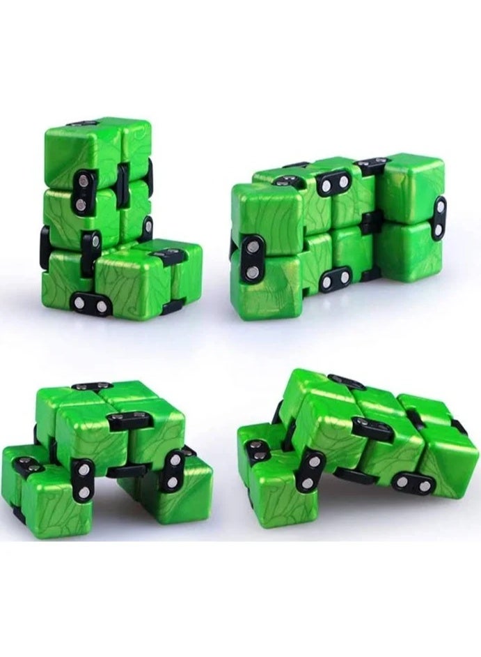 كي يي مكعب QiYi Infinity Emerald Green – لعبة فيدجيت قابلة للطي لتخفيف التوتر - Image 2