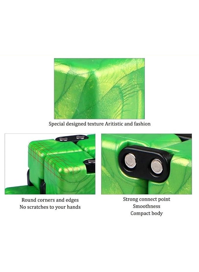 كي يي مكعب QiYi Infinity Emerald Green – لعبة فيدجيت قابلة للطي لتخفيف التوتر - Image 4