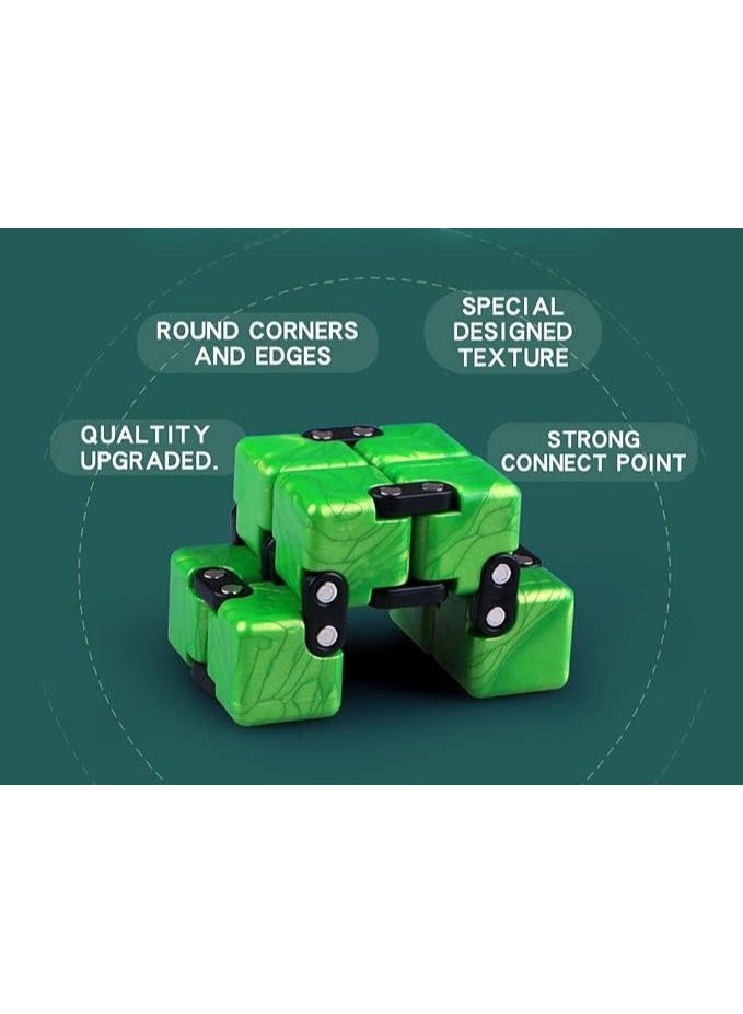 كي يي مكعب QiYi Infinity Emerald Green – لعبة فيدجيت قابلة للطي لتخفيف التوتر - Image 3